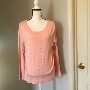 Pink Sweater w/ silver embellishments-size PXL